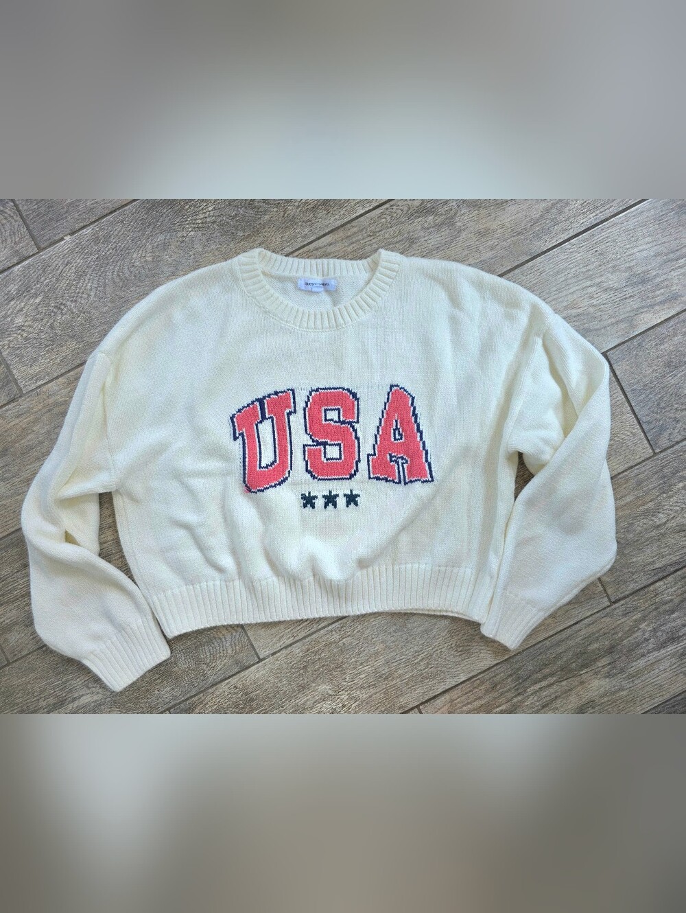 Grayson Threads USA Women's Cream Logo Sweater Sz XXL